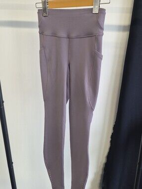 High-Waist Lululemon Lavender Pocket Leggings - Women Pants & Jumpsuits